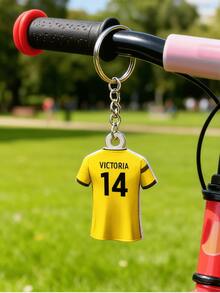 1/3/5件装定制足球球衣钥匙扣，可定制姓名或号码，2026世界杯主题亚克力钥匙扣，送给足球迷的小礼物，适合作为节日礼物、球迷礼物或装饰挂件，可定制钥匙扣，可用作定制礼物、定制背包装饰、学习用品、情人节礼物（男女皆宜）、纪念品、精致配饰挂件，送给朋友、家人、情侣、学校、家居装饰、房间装饰 - 彩色 - 查看 4