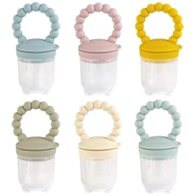 3个装婴儿鲜果喂食器安抚奶嘴，硅胶材质，易于使用，带手柄，专业喂食器，适合多年龄段婴儿，男女宝宝的理想礼物 - 彩色 - 查看 10