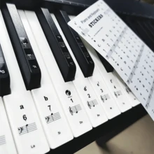 Large Removable Piano Keyboard Stickers - Piano Keyboard Stickers For Learning Notes - Removable, Bold Large Letter Labels, Suitable For 88/61/54/49/37 Keys - Ideal For Beginners - Multicolor - View 7
