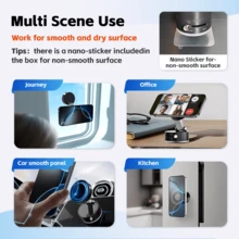 Foldable Telescopic Magnetic Phone Stand Holder – Ultra-Portable Multi-Angle Adjustable Mount Designed For Car Dashboard, Office Desk, Home Countertop, Kitchen Table, Bedroom Nightstand, And Travel Use, Featuring Strong Magnetic Support For Steady Hands-Free Viewing, Durable Anti-Slip Base To Prevent Shaking, Compact Space-Saving Structure For Easy Storage In Bags Or Pockets, Perfect For Watching Videos, Browsing, Video Calls, Online Meetings, Live Streaming, Navigation, Gaming, Recording, Reading Recipes, And Everyday Convenience, Suitable For Various Phone Sizes And Cases, Ideal For Commuting, Working, Studying, And Long-Distance Travel, Available In Stylish Black / Pink / White Colors - Black - View 3