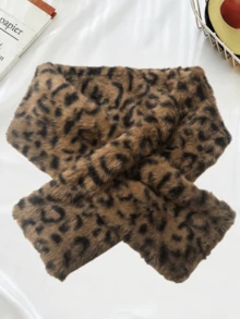 1 Piece Women's Autumn And Winter Style Faux Rabbit Fur Solid Color Double-Sided Thickened Cold-Proof Scarf With Fluffy Collar - Multicolor - View 10