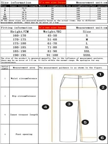 Printed Pattern Casual Sports Long Pants, Suitable For All Seasons, Loose And Well-Fitting, Suitable For Both Men And Women, Street Casual Wear, Comfortable, Jogging For Exercise, Commuting, Tapered Pants - Black 5 - View 6