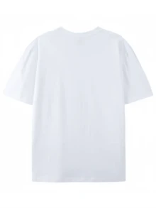 Camiseta de Mujer, Blanca - Suave, Transpirable, Cuello Redondo, Casual, Adecuada para Mujeres y Adolescentes - Estilo Básico Universal de Cuatro Estaciones, Versátil y Duradera, Camiseta de Manga Corta, Estilo Juvenil - Blanco - Ver 2