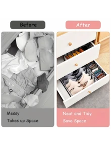 Nylon Drawer Dividers, Suitable For Underwear, Socks And Ties, Multifunctional Foldable Wardrobe Storage Box, Applicable For Drawers Or Cabinets, Multi-Size Storage Compartments, Foldable, Space-Saving