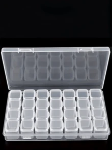 1個 56格/28格/4格迷你塑膠收納盒附大容量容器、透明蓋，適用於珠子、耳環、戒指、美甲用品、手工藝品、珠寶收納盒，母親節/生日禮物 - 彩色 - 查看 13