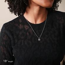 1pc Customized 9mm Round Disc Pendant Necklace, Special Date Necklace, Personalized Love Pendant, Engraved Love Necklace, Name And Date Jewelry Gift - Multicolor - View 6