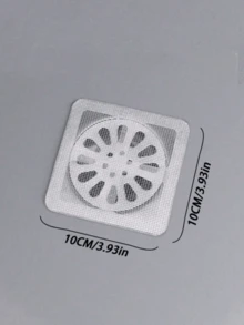 100个装自粘式毛发收集器 - 免钻孔浴室厨房排水口保护罩，一次性塑料网状过滤器，防止堵塞，淋浴/水槽/浴缸排水口盖（二合一设计），浴缸排水口毛发收集器，免钻孔安装，易于安装，设计紧凑，轻巧便携，适合公寓生活 - 彩色 - 查看 11