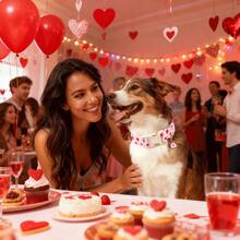 Elegant Tail Design Valentine's Day Dog Collar, Pink Heart Shaped Adjustable Cute Pet Collar With Quick Release Buckle - Baby Pink - View 6