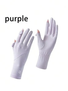 1 Pair UPF50+ Driving Gloves, Women's Thin Anti-UV Gloves For Driving, Anti-Slip, Touchscreen Compatible, Breathable Sun Protection