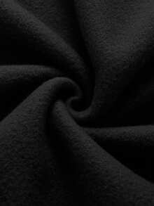 Sudadera con capucha unisex de una sola pieza con corazón palpitante, estilo urbano, diseño de corazón minimalista y moderno, fácil de combinar - Pieza negra - Ver 5