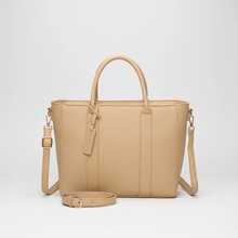 Large Structured Tote Bag For Women With Crossbody Strap, Premium Finish, Executive Style, Spacious And Comfortable - 杏色 - 查看 6