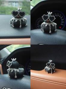 One Set Of Duck Design Car Ornament, Car Decoration, Essential For Cars, Cute Style Auto Accessories, Motorcycle And Bicycle Decorations. - Black - View 1