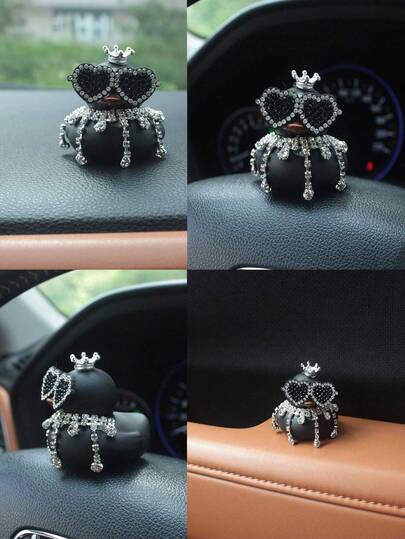 One Set Of Duck Design Car Ornament, Car Decoration, Essential For Cars, Cute Style Auto Accessories, Motorcycle And Bicycle Decorations.