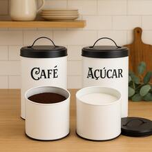 Set Of 2 Coffee And Sugar Jars – Organization And Style For Your Kitchen - 02 Lon có quai - Xem 4
