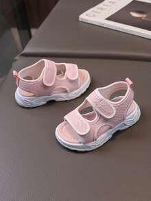 1双夏季新款多功能幼儿/儿童魔术贴凉鞋，耐磨 - 粉色 - 查看 2
