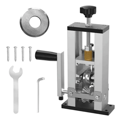 Alicate decapador de fios portátil para uso doméstico, alicate decapador de fios manual, adequado para cabos de 1 a 25 mm, com entrada manual por manivela, compatível com furadeiras elétricas.