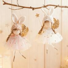 8pcs New Spring And New Year Cute Rabbit-Ear Angel Pendant, DIY Home Decoration For Festivals And Celebrations, Party, Gathering And Wedding Decoration. Rabbit Lovers, Perfect For Decoration In Spring, New Year, Easter, Valentine's Day And Mother's Day. A Playful And Cute Gift - Multicolor - View 11