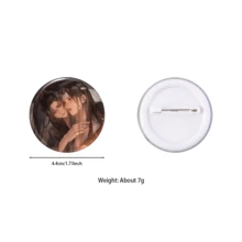 1枚4.4厘米/1.73英寸动漫人物珐琅徽章，纽扣胸针，服装配饰，包包配饰，适合收藏，送给朋友的趣味礼物，圣诞礼物