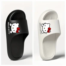 Sanrio 1双Hello Kitty EVA拖鞋 - 可爱卡通设计女士厚底凉鞋，柔软舒适，夏季户外人字拖，防滑室内/室外鞋（多种颜色可选）