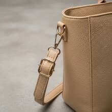 Large Structured Tote Bag For Women With Crossbody Strap, Premium Finish, Executive Style, Spacious And Comfortable - 杏色 - 查看 4