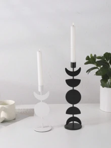 1 chân nến pha mặt trăng bằng sắt cổ điển, vật trang trí không khí, đế nến hình trăng lưỡi liềm bằng thủy tinh mờ cao cấp, đồ trang trí nhà theo phong cách Boho, chân nến tiệc theo mùa, tay nghề thủ công tinh xảo, đạo cụ chụp ảnh, điểm nhấn lãng mạn cho ngôi nhà theo phong cách Bắc Âu - Nhiều màu - Xem 1