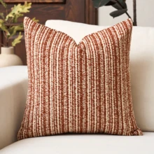 1pc Luxury Decorative Boucle Texture Square Throw Pillow Cover, Suitable For Sofa, Living Room, Bedroom, Farmhouse, Also Can Be Used As Gift, Without Pillow Insert - Caramel - View 16