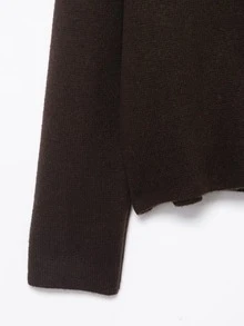 Seelio Women's Faux Fur Collar Long Sleeve Single-Breasted Knit Cardigan