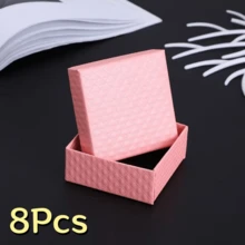 2/5/8/10/12/15pcs Jewelry Box, Diamond Pattern Jewelry Packaging Box, Silver Jewelry Necklace Box, Ring & Earring Storage Box - Gift Boxes - View 25