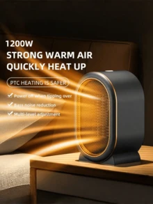 1 Peça Aquecedor Elétrico Portátil, Aquecedor de Baixo Consumo de Energia, Aquecedor de Ambiente, Aquecedor Elétrico PTC de Aquecimento Rápido, Aquecedor de Espaço Pequeno para Escritório, Dormitório, Quarto, com Proteção Contra Superaquecimento e Interruptor Anti-Tombamento, Aquecedor de Espaço Portátil, Presentes de Natal, Presentes para Homens/Mulheres, Presente do Dia dos Namorados - Entrada do tipo CE C (220-240V) - Visão 15