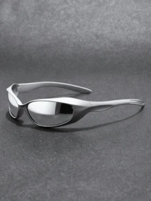 1PC/4PCS Futuristic Y2K Cycling Fashion Glasses For Men & Women Couples, Punk Hipster Sports Goggles Suitable For Driving, Everyday Wear, Running, Hiking And Beach Activities - Multicolor - View 11