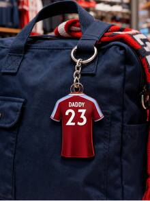 1/3/5件装定制足球球衣钥匙扣，可定制姓名或号码，2026世界杯主题亚克力钥匙扣，送给足球迷的小礼物，适合作为节日礼物、球迷礼物或装饰挂件，可定制钥匙扣，可用作定制礼物、定制背包装饰、学习用品、情人节礼物（男女皆宜）、纪念品、精致配饰挂件，送给朋友、家人、情侣、学校、家居装饰、房间装饰 - 彩色 - 查看 11