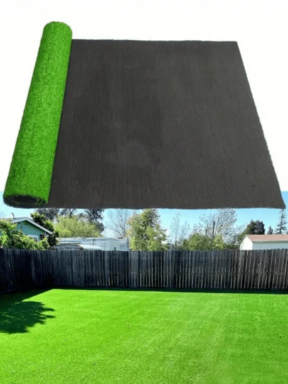 1pc High Quality Artificial Grass Turf, Thick Durable Fake Grass Carpet, Outdoor Artificial Grass Rug, Realistic Indoor/Outdoor Lawn Mat, Made Of Plastic, Green Grass Decorative Floor Mat, Suitable For Outdoor Garden, Patio, Terrace Decor, Beach Essentials And Pool Games [Please Select The Size You Need]