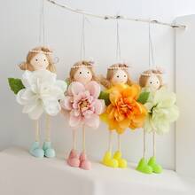 12pcs In Spring, You Can Use Playful Artificial Flower Fairy Pendants. DIY Decorative Flower Fairy Pendants For Indoor And Outdoor Bedrooms And Gardens, Wedding Decorations, And Festival Decorations. They Are Very Suitable For New Year, Easter, Valentine's Day, And Mother's Day To Welcome The Arrival Of Spring - Multicolor - View 5