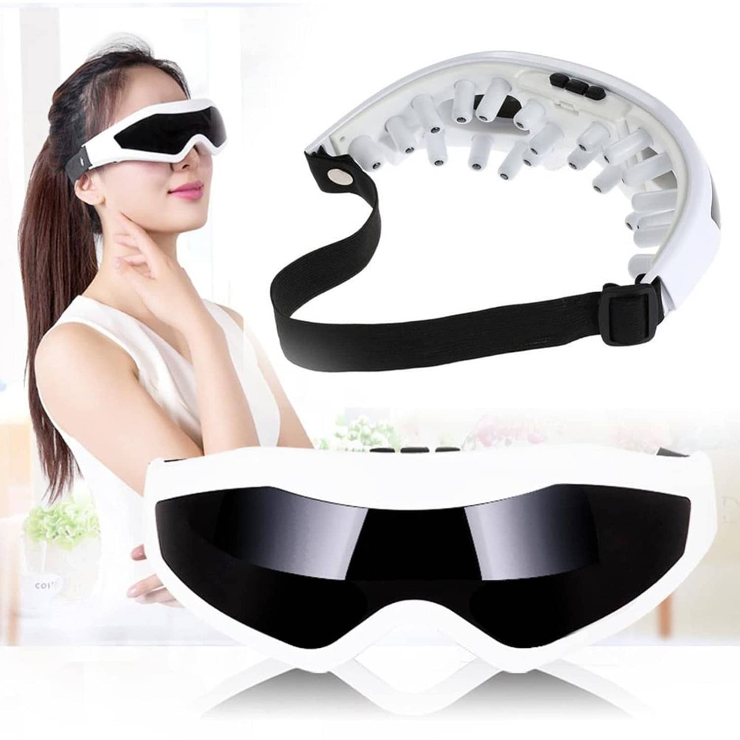 Eye Massager, Eye Care, Promotes Blood Circulation,Electromagnetic Eye Massager,Eye Protection Device, Relieves Eye Fatigue, Vibration Massage Protects Vision.