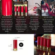 一套4个霰弹枪弹壳造型的烈酒杯，容量45毫升/1.5盎司，可用于盛装龙舌兰、伏特加、威士忌等利口酒，包括士兵造型和口红造型，Old South Brass品牌，原装12号烈酒杯，酒吧配件，新奇酒具，便携式烈酒杯，适合户外旅行、露营和狩猎。也适用于厨房、餐厅、酒吧、聚会、派对和节日庆典等场合。创意礼品套装，是烈酒爱好者的理想之选。 - 彩色 - 查看 7