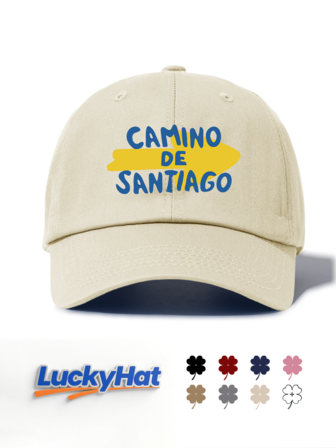 1 Pc Camino De Santiago Print Baseball Cap For Men&Women, Classic Stylish Fashionable Soft Sweatband Adjustable Size Lightweight Versatile Dad Hat, Suitable For Outdoor Sports Daily Wear Party Vacation Beach Holidays Perfect As A Gift For Families And Friends
