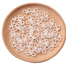 25/75/150 piezas Lazo, perlas artificiales de marfil decoración de lazo para el cabello para decoración de boda DIY, decoración diaria, material DIY para pasador de pelo, suministros de joyería DIY, productos hechos a mano