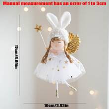8pcs New Spring And New Year Cute Rabbit-Ear Angel Pendant, DIY Home Decoration For Festivals And Celebrations, Party, Gathering And Wedding Decoration. Rabbit Lovers, Perfect For Decoration In Spring, New Year, Easter, Valentine's Day And Mother's Day. A Playful And Cute Gift - Multicolor - View 4