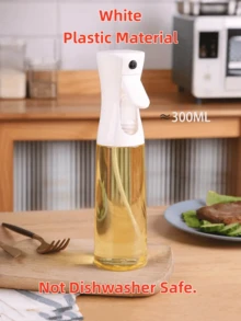 1pc Olive Oil Spray Bottle, Plastic Oil Sprayer Mister, Atomizer Bottle, Refillable And Reusable