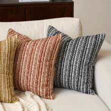 1pc Luxury Decorative Boucle Texture Square Throw Pillow Cover, Suitable For Sofa, Living Room, Bedroom, Farmhouse, Also Can Be Used As Gift, Without Pillow Insert - Caramel - View 6