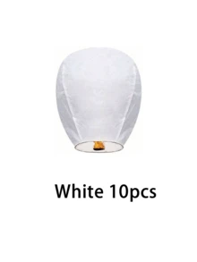 3/5/10/20/50 قطعة من فوانيس الأمنيات الورقية/فوانيس السماء/فوانيس الأمنيات، مصنوعة من مواد مقاومة للاشتعال بشكل بيضاوي، أكثر أمانًا للاستخدام.