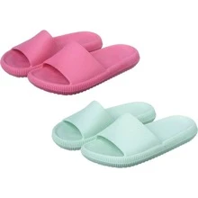 Kit Of 2 Pairs Of Cloud Comfort Slippers - Pink/Green - 查看 6