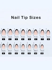 150 miếng dán móng tay hình mắt mèo kiểu Pháp màu nâu lấp lấp lánh, chất lượng salon, mềm dẻo, có thể tháo rời, 15 kích cỡ móng. - màu nâu - Xem 6