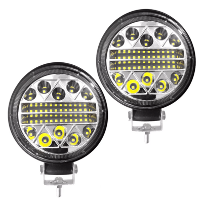 Faróis de Neblina LED Originais - Kit 2 Unidades 102W - Compatível com 12V/24V (Carros, Caminhonetes, Jipes)