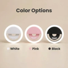 1个便携式LED自拍环形灯，手机灯，镜前化妆灯，直播夹灯自拍灯，USB充电，3种照明模式，便携式照明，美颜光环灯，适用于直播、视频会议照明、摄影摄像、修甲、睫毛嫁接，触摸按键控制，房间装饰，完美的情人节礼物，游戏装备，150mAh电池 - 環形燈 - 查看 8