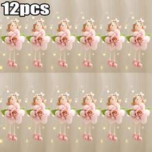 12pcs In Spring, You Can Use Playful Artificial Flower Fairy Pendants. DIY Decorative Flower Fairy Pendants For Indoor And Outdoor Bedrooms And Gardens, Wedding Decorations, And Festival Decorations. They Are Very Suitable For New Year, Easter, Valentine's Day, And Mother's Day To Welcome The Arrival Of Spring - Multicolor - View 15