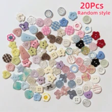 20pcs Assorted Colorful Buttons Set, Suitable For DIY Clothing, Sweaters And Crafts Decoration (Random Styles)