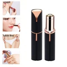 Women's Electric Facial Hair Remover & Epilator With LED Light - Portable, Lipstick-Sized, For Upper Lip, Chin, Face, Legs, Wireless Design For Travel & Home Use, Painless Hair Removal, Compact & Easy To Use, Precise LED Light (Batteries Required)