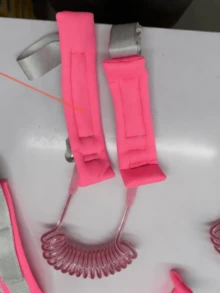 1pc Baby Anti-Lost Wrist Link With Retractable Tether; With/Without Key Lock, Extendable Spring Cord; Detachable Multifunctional Safety Wristband, Safety Accessory, Outdoor Protection, Lightweight Bracelet, Secure Fit, Comfortable Wear, Reinforced Stitching, Safety Tether, Retractable Tether, Travel Companion, Home Safety