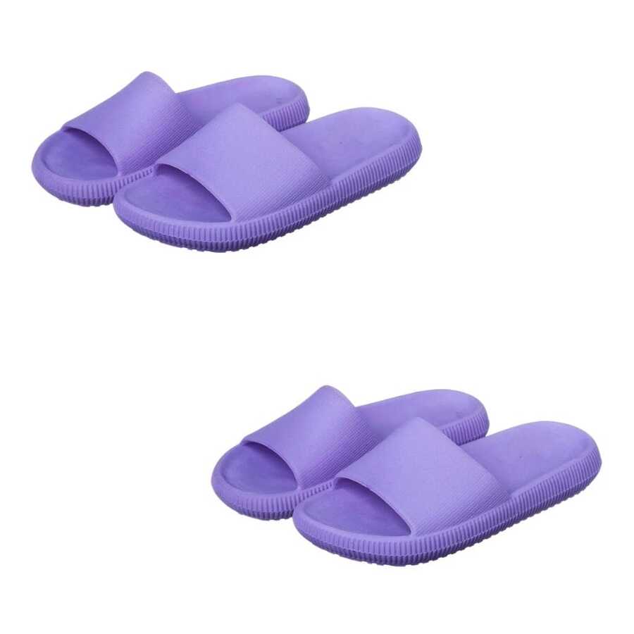 Kit Of 2 Pairs Of Cloud Comfort Slippers - Lilac/Lilac - View 1